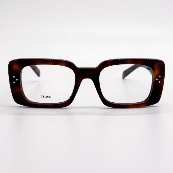 NEW CL50163I 053, SQUARE HAVANA BROWN WOMEN EYEGLASSES CELINE - Picture 4 of 10